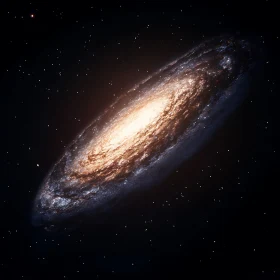 Celestial Spiral: An Image of Distant Galaxy