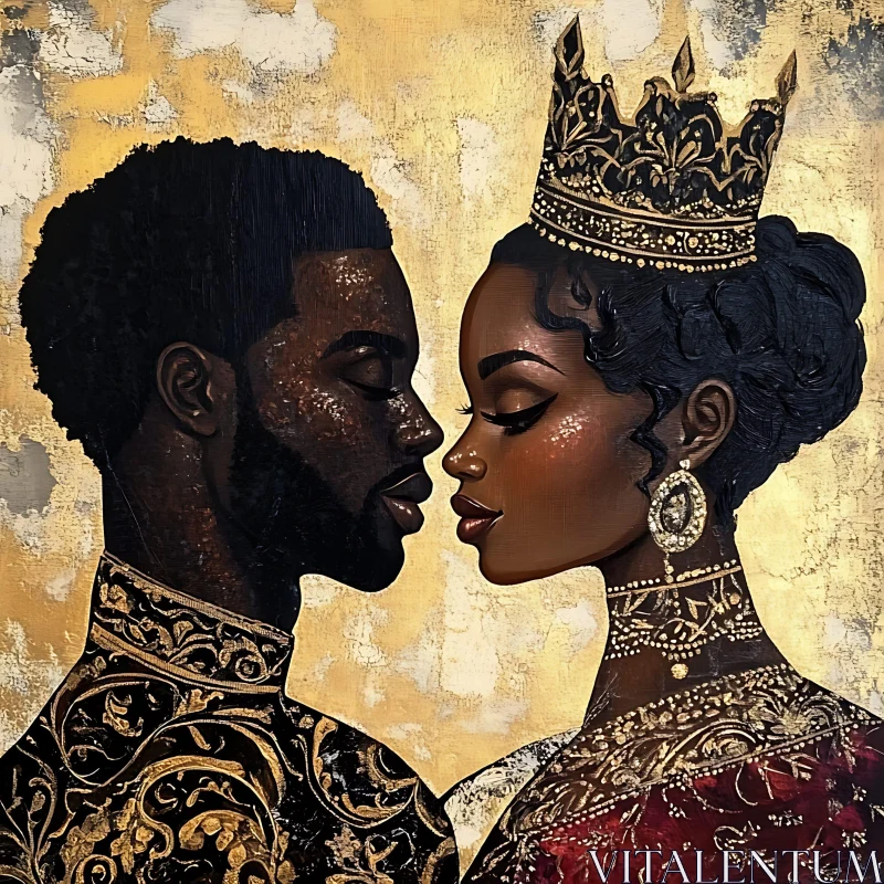 AI ART Elegant Portrait of a Royal Couple