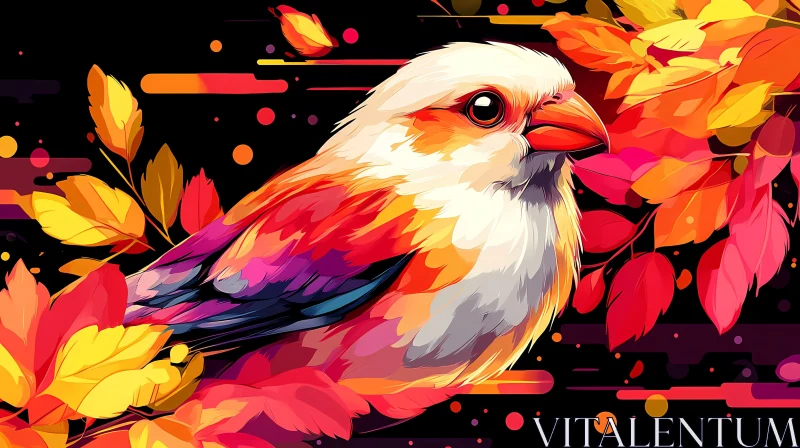 AI ART Autumn Bird Artwork