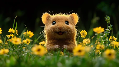 Charming Hamster in Nature