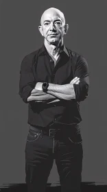 Jeff Bezos in Monochrome