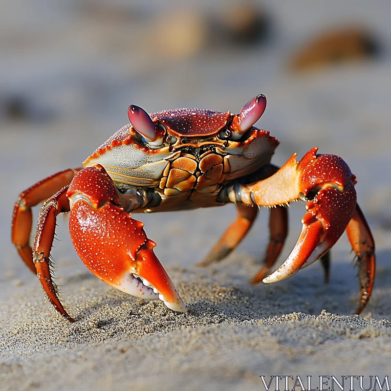 Colorful Marine Crab Close-up AI Image