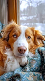 Cozy Dog Resting Indoors