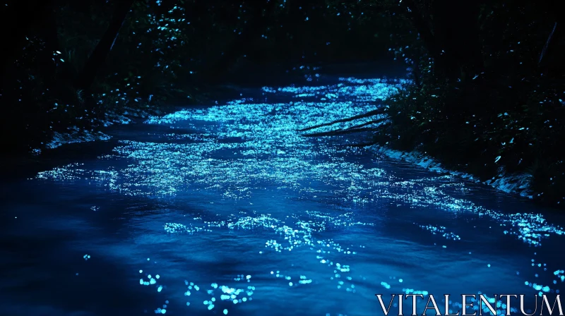 AI ART The Enchanted Blue River