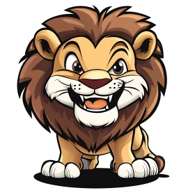 Smiling Lion Character