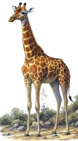 Giraffe in Natural Habitat