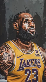 LeBron James Detailed Portrait