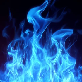 Captivating Blue Flames Illuminating Darkness