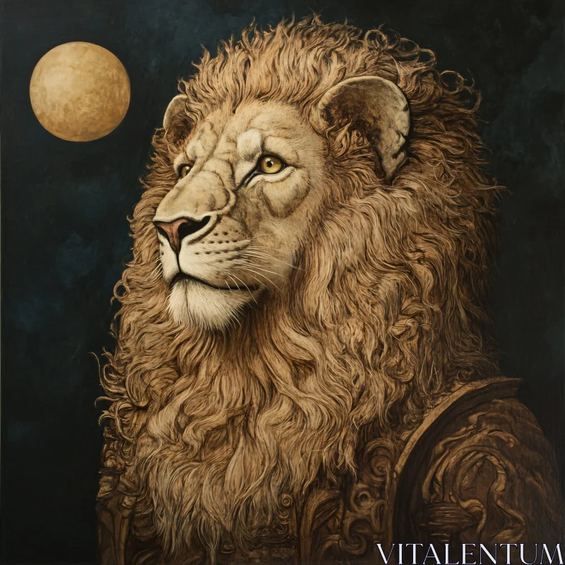 AI ART Regal Lion Art