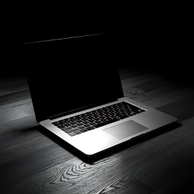 Modern Laptop with Silver Body and Black Keys