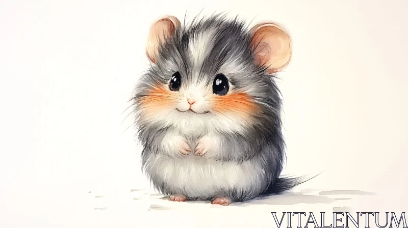 AI ART Charming Hamster Illustration