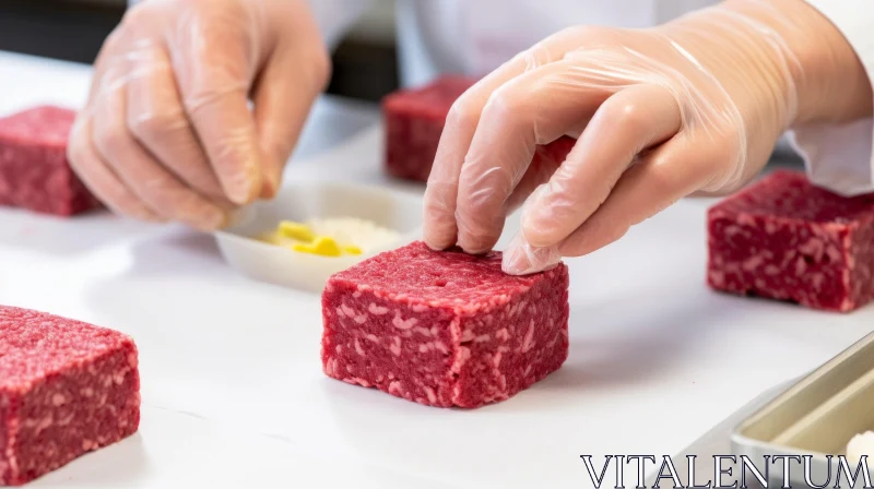 Exquisite Preparation: A Fascinating Block of Beef AI Image