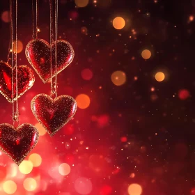 Shimmering Hearts: Love's Gentle Radiance