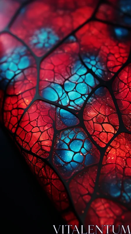 Intricate Cracked Glass Art: A Blend of Resin and Bioluminescence AI Image