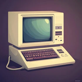 Classic Retro Desktop Computer