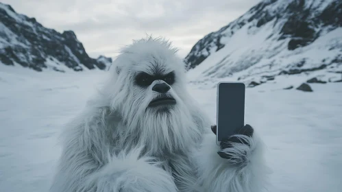 Snowy Mountains Selfie by Yeti