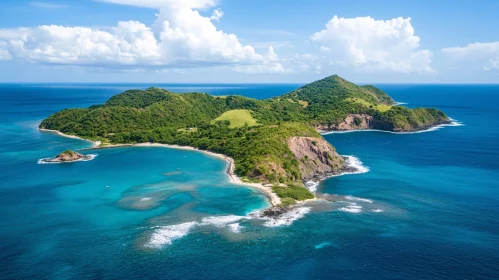 Tropical Island Aerial Vista