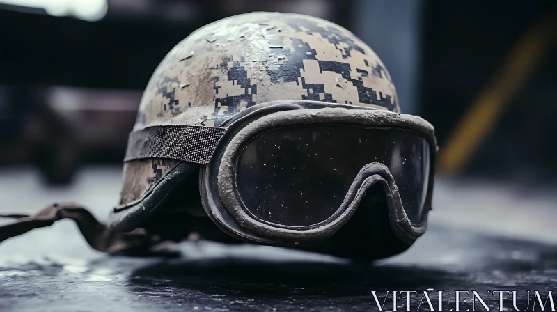 AI ART Camouflage Helmet and Protective Eyewear