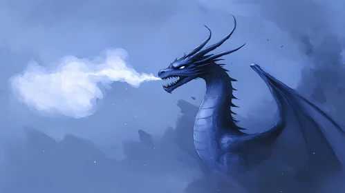 Fantasy Dragon with Frost Breath