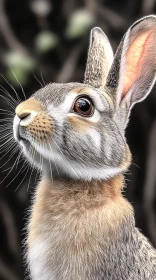 Portrait of a Curious Rabbit