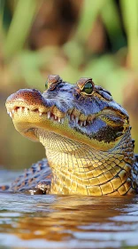Wild Crocodile Close-Up