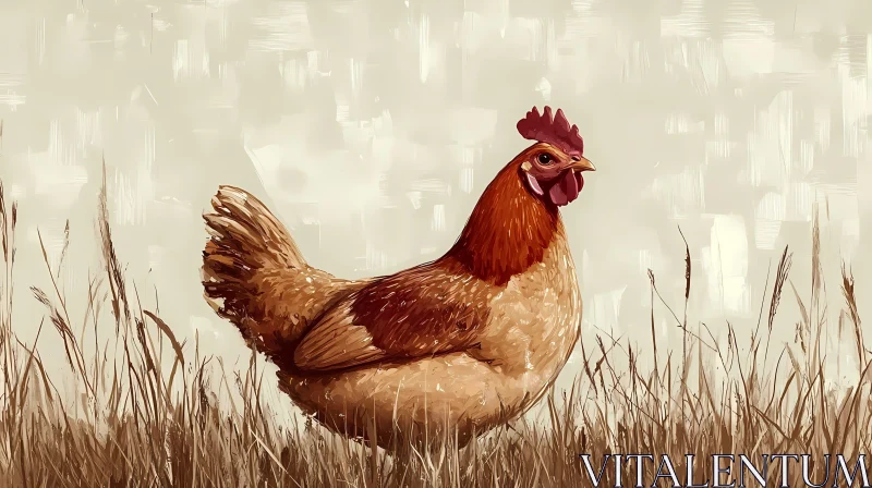 AI ART Pastel Chicken Scene