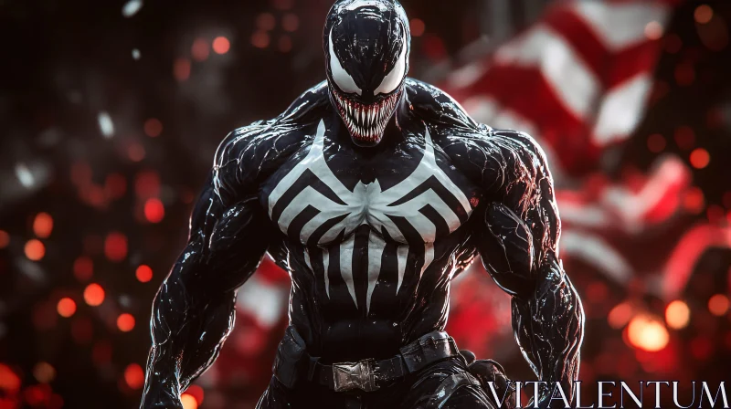 AI ART Marvel's Venom Character Close-Up