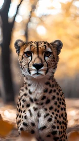 Cheetah's Elegance in Golden Woods