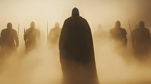 Ethereal Warriors Emerging from the Mist