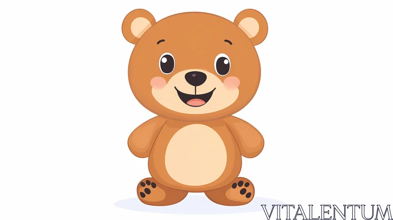 AI ART Cute Bear Cartoon Image