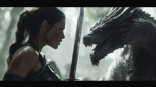 Epic Battle: Woman vs Dragon