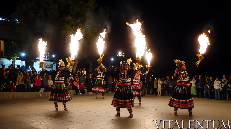 AI ART Night Fire Dance: A Cultural Spectacle