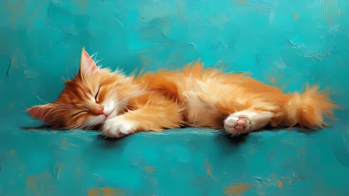 Peaceful Kitten Portrait