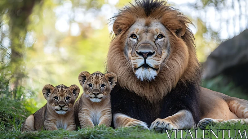 AI ART Family of Lions