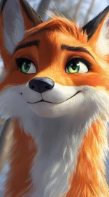 Playful Fox Character Art