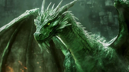 Emerald Dragon Close-Up