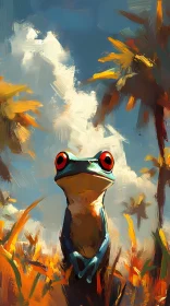 Surreal Art Frog in Nature