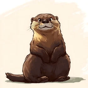 Charming Otter Artwork