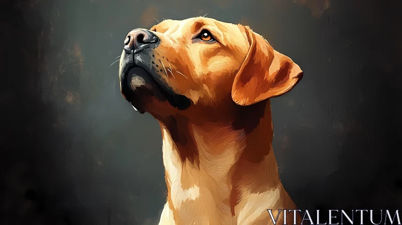 Artistic Canine Painting AI Image