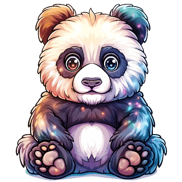 Cute Panda Art for Apparel POD Design