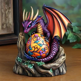 Dragon and Egg Sculpture