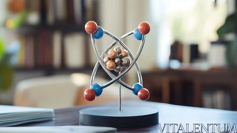 Kinetic Atom Structure AI Image