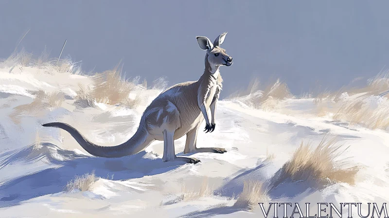 AI ART Kangaroo in the Wild