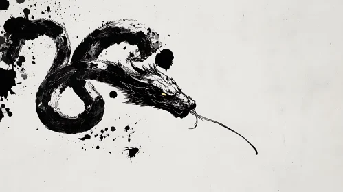 Dragon in Ink - Fantasy Art