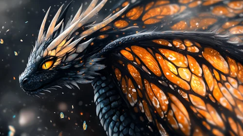 Dragon with Orange Wings