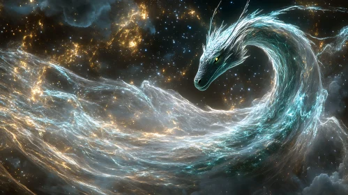 Cosmic Dragon in the Starry Sky