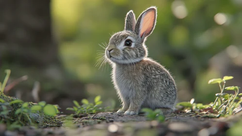 Cute Rabbit Amidst Nature