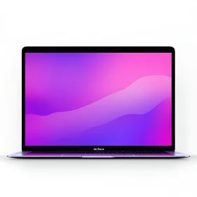 Modern Laptop Displaying Gradient Colors