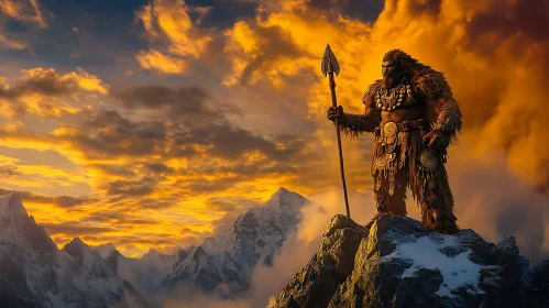 Mountain Warrior at Sunset