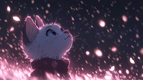 Enchanting Anime Cat Scene